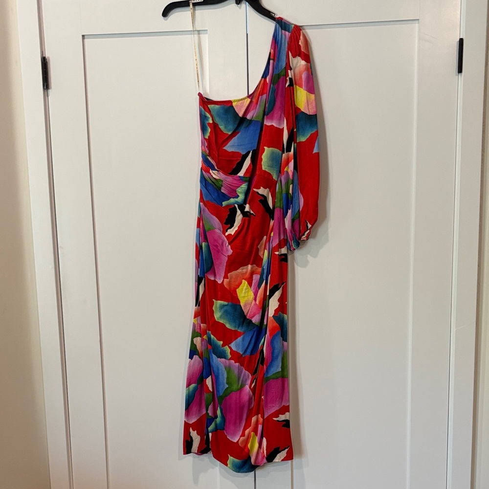 Farm Rio High Slit One Sleeve Dress - Picture 4 of 11